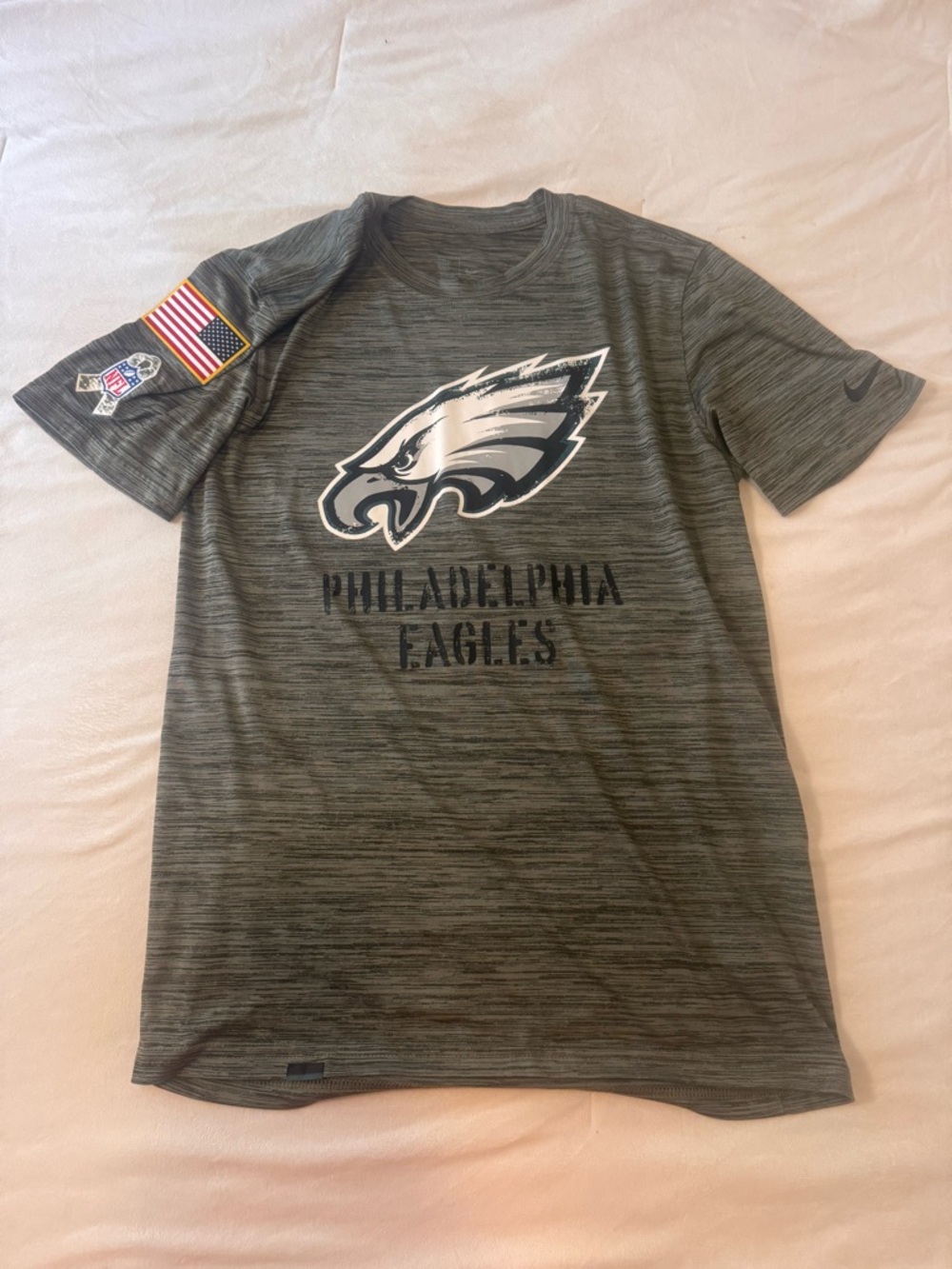 Nike Men's Philadelphia Eagles Green Heathered Short Sleeve Tee